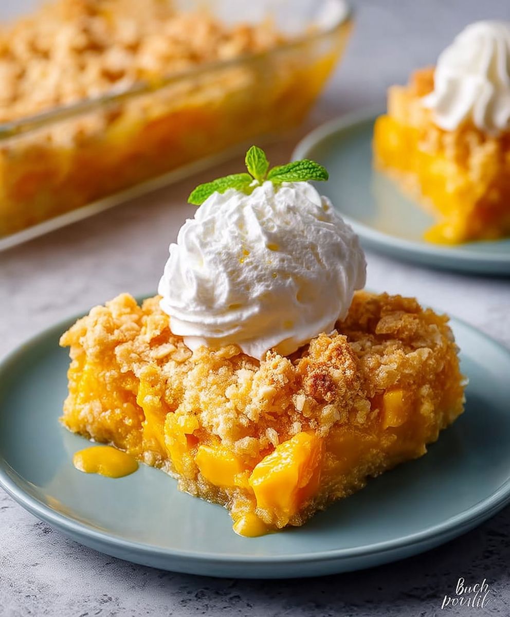 Tropical Mango Crumble Dessert