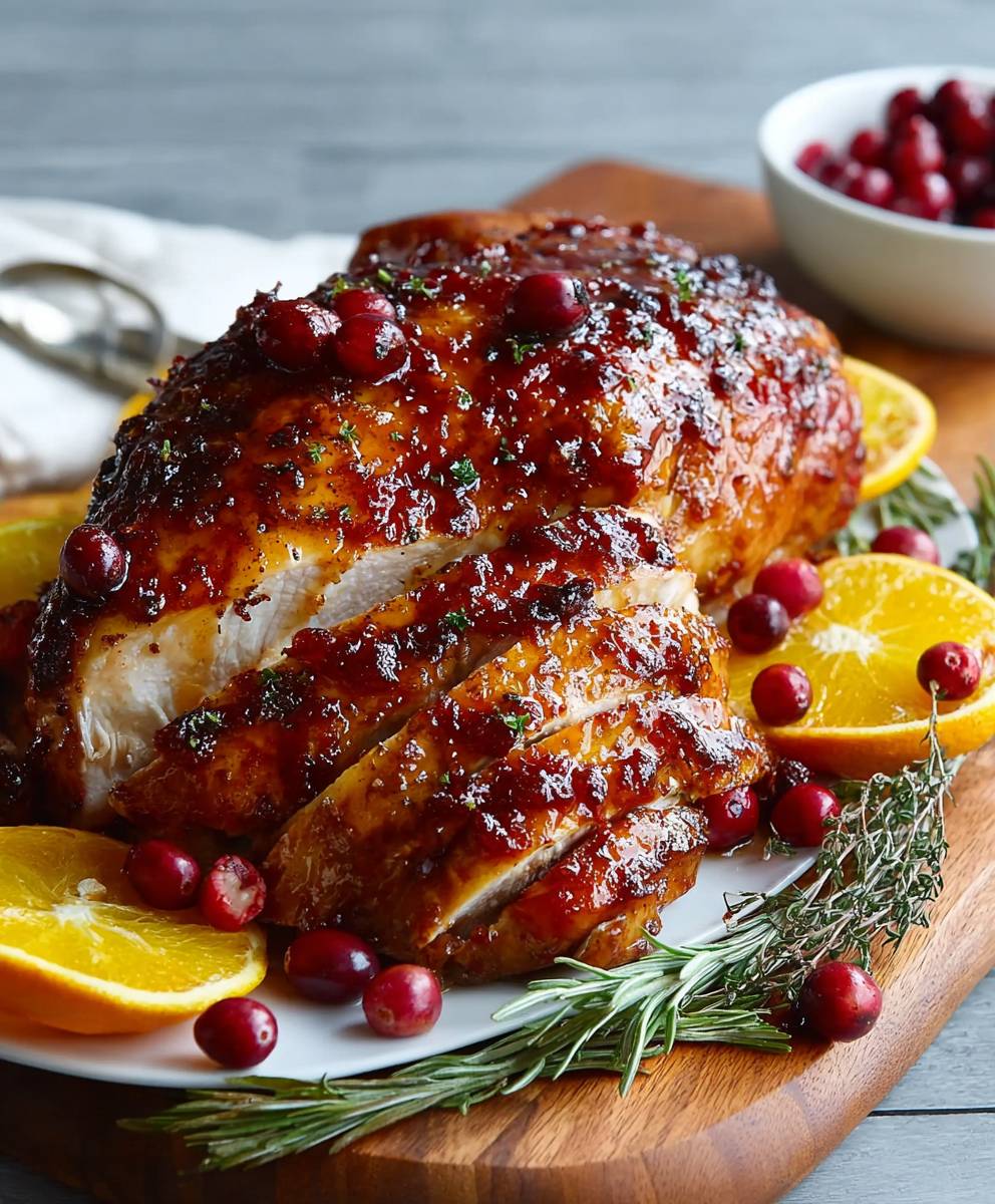 cranberry orange glazed turkey