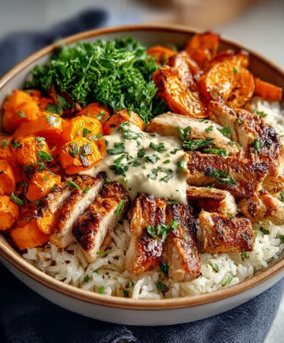 Healthy Chicken Sweet Potato Bowl