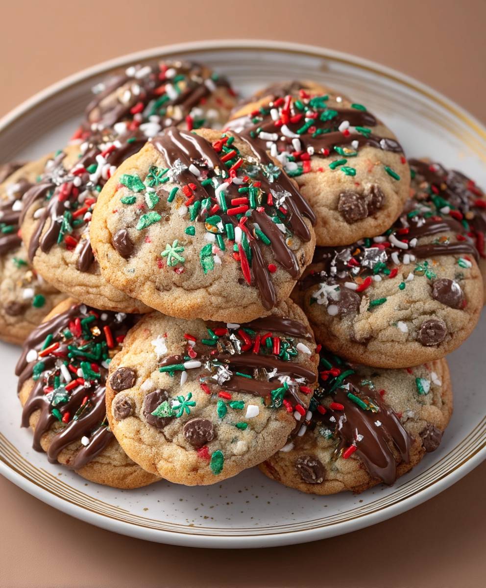 chocolate chip Christmas cookies