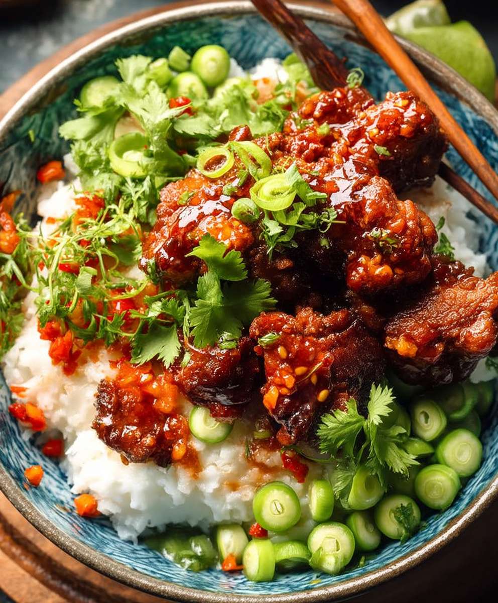 Sticky Chicken Rice Bowls