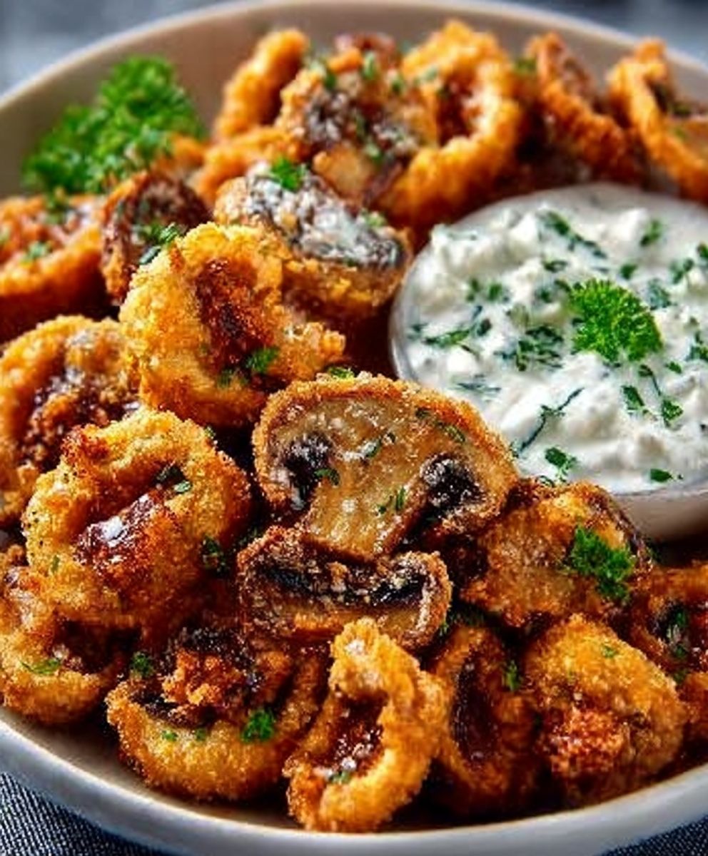 Fried Sliced Mushrooms