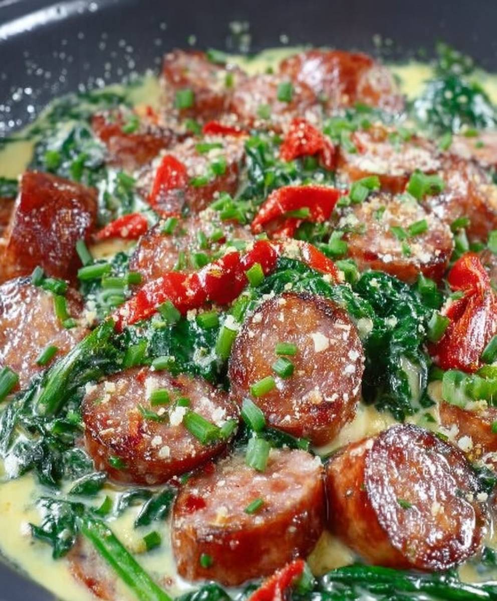 Creamy Keto Veggies with Sausage