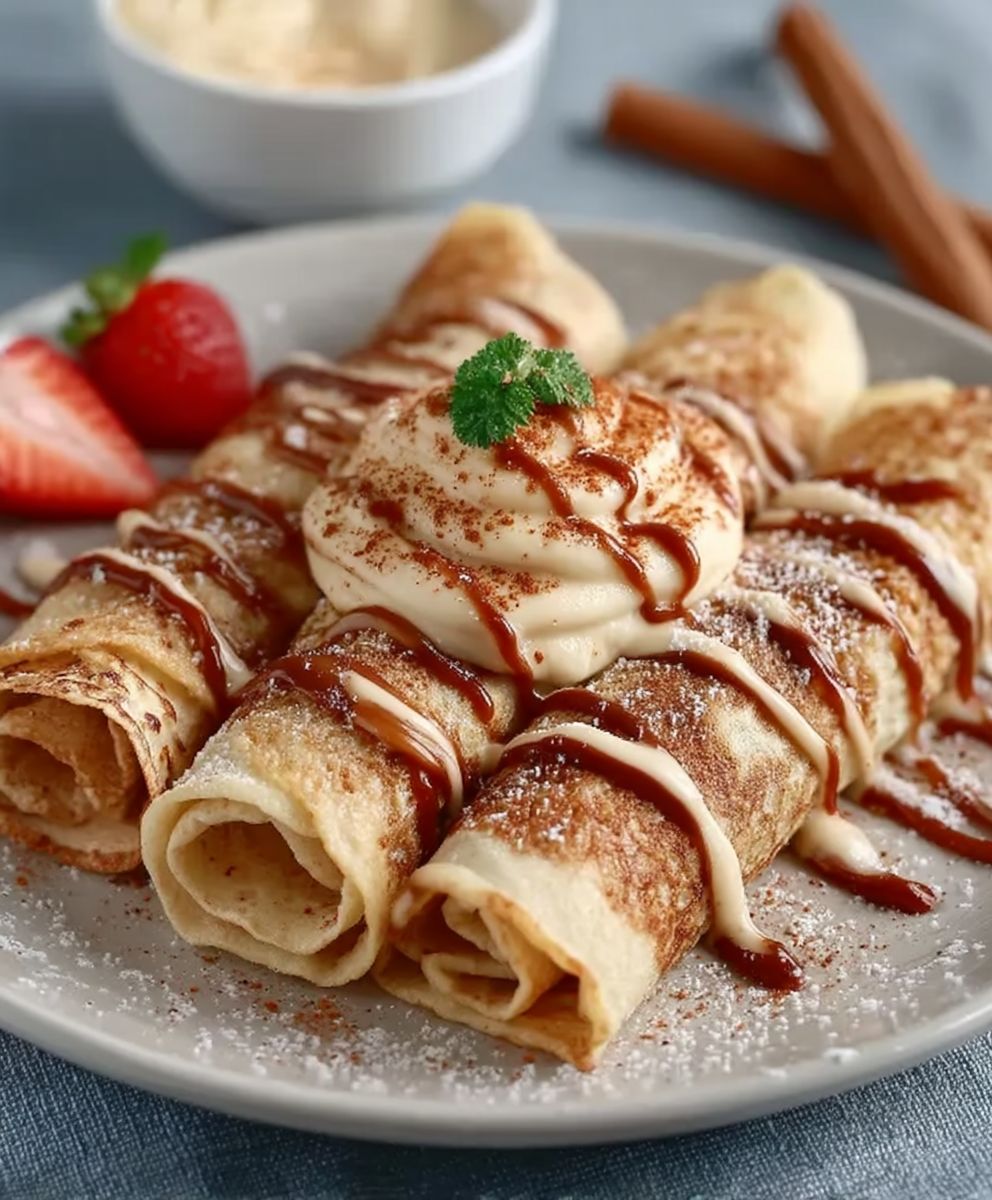 Cinnamon Roll Protein Crepes