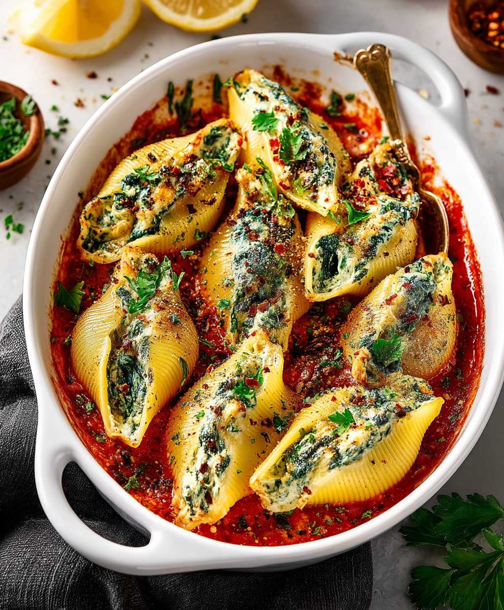 Spinach Ricotta Stuffed Shells