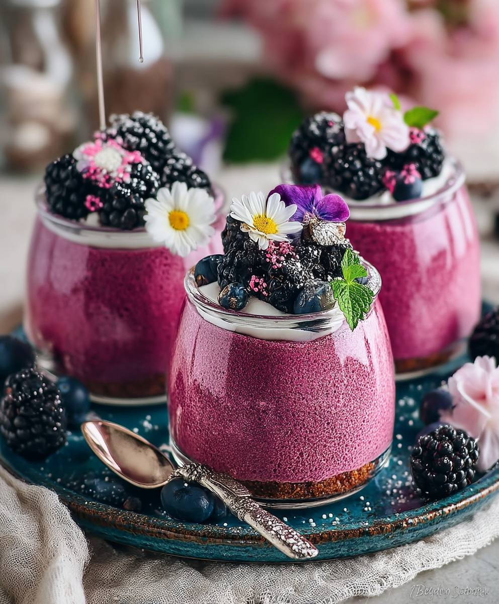 No-Bake Blackberry Mousse