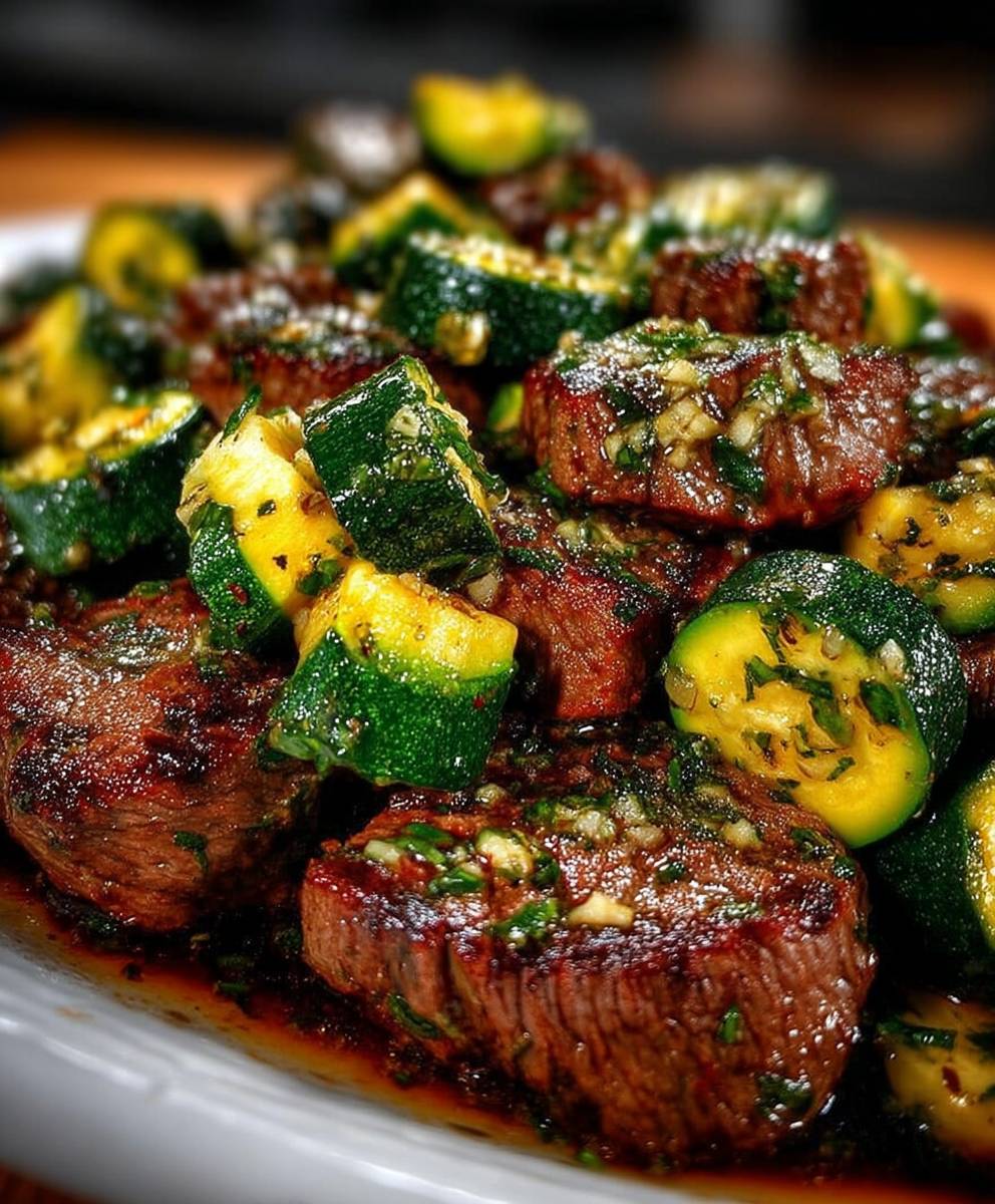 Garlic Butter Steak Zucchini