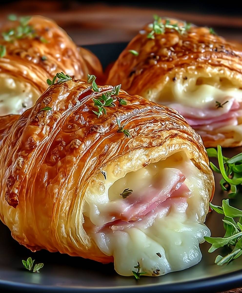 Air Fryer Ham Cheese Croissants