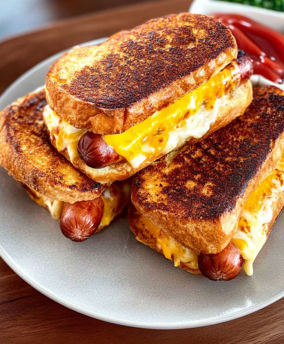 Air Fryer Grilled Cheese Hot Dogs