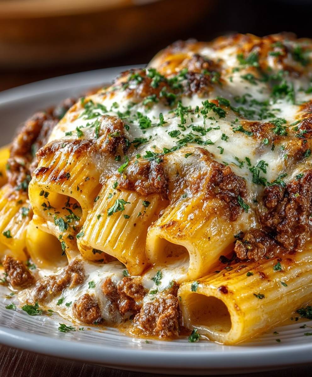 Baked Rigatoni with Beef Ragu
