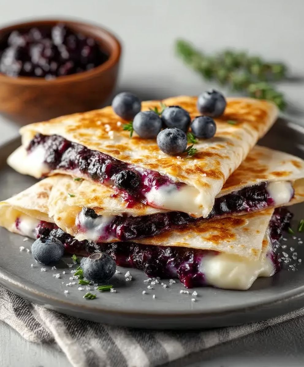Blueberry Breakfast Quesadilla
