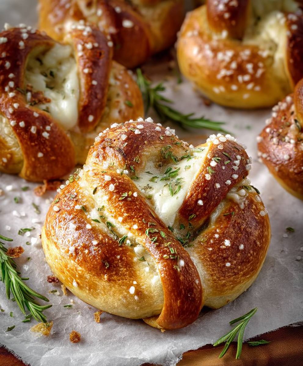 Mozzarella Stuffed Pretzels