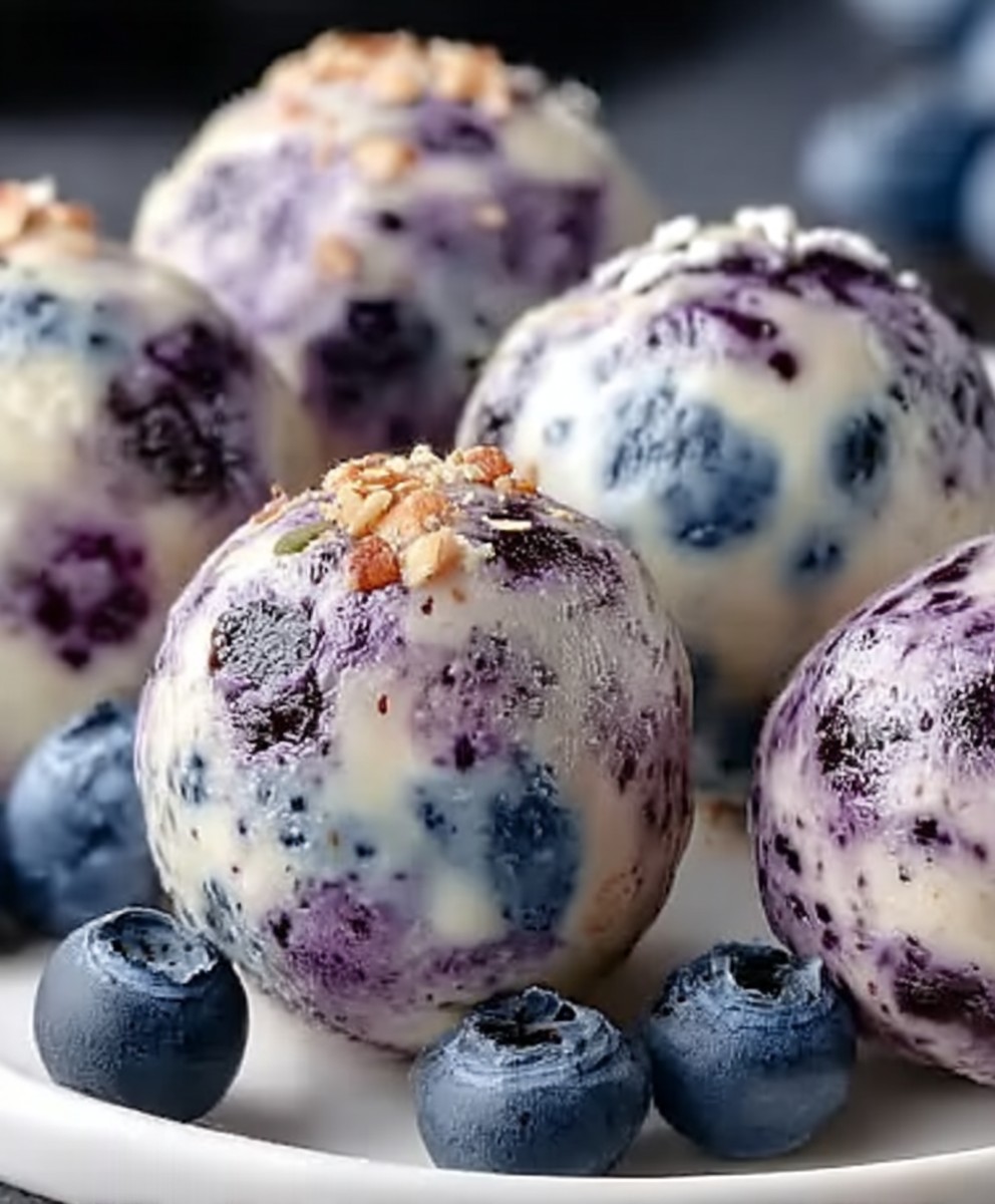 Blueberry Cheesecake Protein Bites