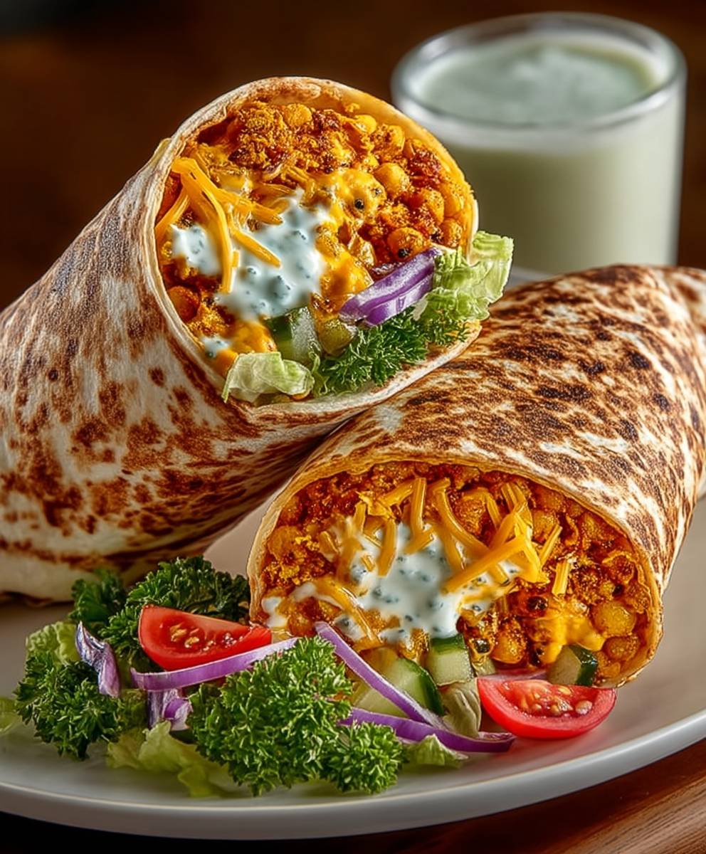 Buffalo Chickpea Wraps – 15-Minute High Protein Vegetarian Recipe image 2