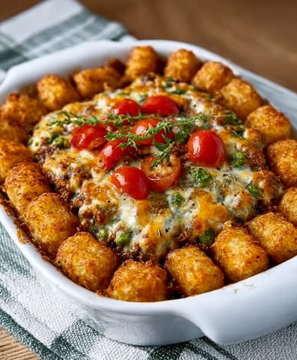 Hearty Vegan Tater Tot Casserole | Easy Breakfast Bake image 2