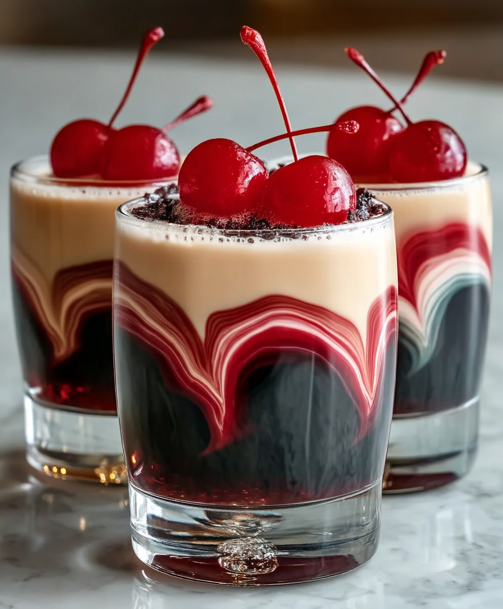 Cherry Rose Mudslide Cocktail | Sweet Elegant Dessert Drink Recipe image 2
