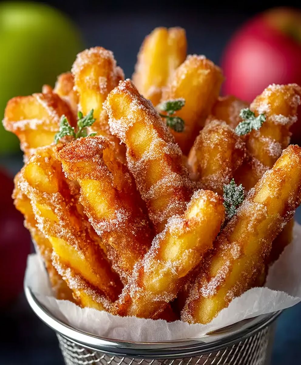 Easy Air Fryer Apple Fries | Crispy Sweet Apple Dessert Snack image 2